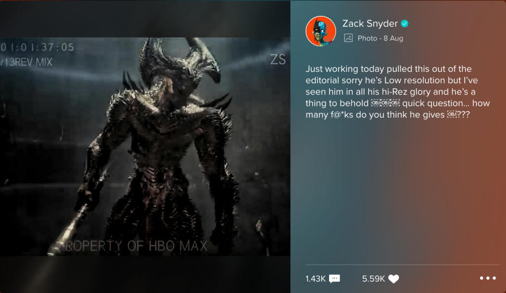 Zack Snyder Shows off Steppenwolf's Design for the Snyder ...