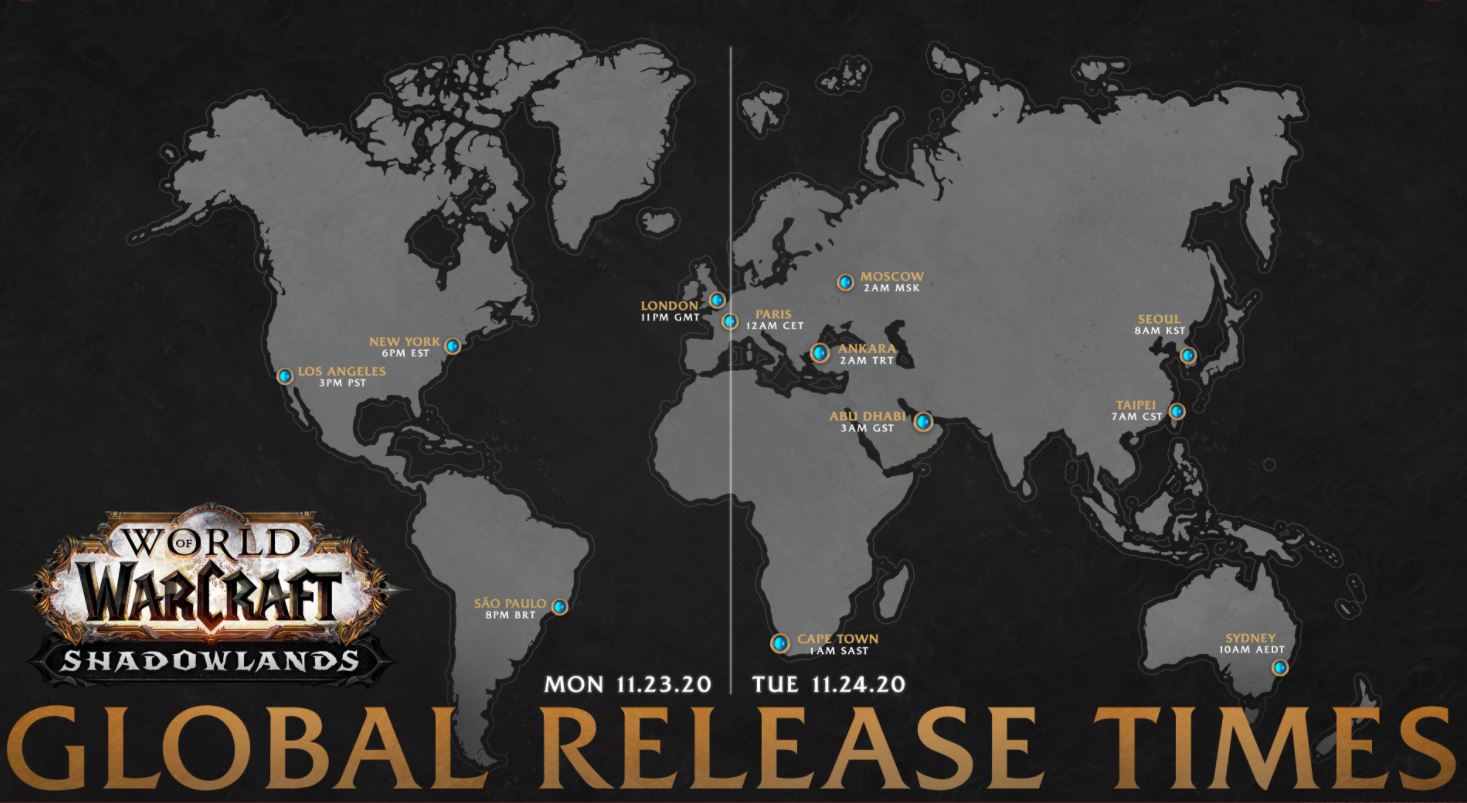 world of warcraft realms with est time zone