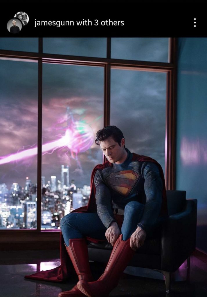 James Gunn new Superman suit post